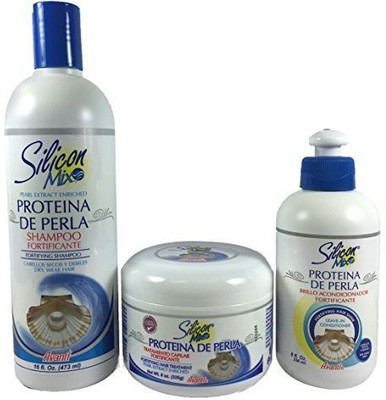 

Silicon Mix Protieina De Perla Shampoo 16Oz & Treatment & Leave-In 8Oz Set(473.18 ml)