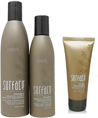 

SURFACE Awaken Trio Shampoo 10Oz - Conditioner 6Oz - Thickening Cream 3Oz(295.74 ml)