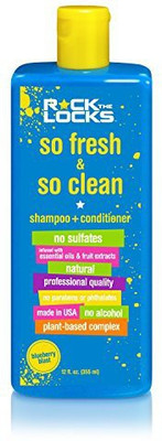 

Rock The Locks Kids So Fresh And So Clean Shampoo Plus Conditioner Natural Toxin And Paraben Free Phthalate Free 12 Fl. Oz.(236 ml)