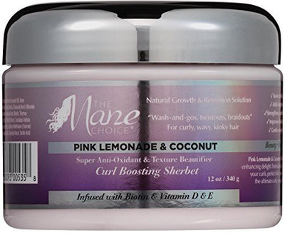 

The Mane Choice Pink Lemonade & Coconut Super Anti-Oxidant & Texture Beautifier Curl Boosting Sherbet(473.18 ml)
