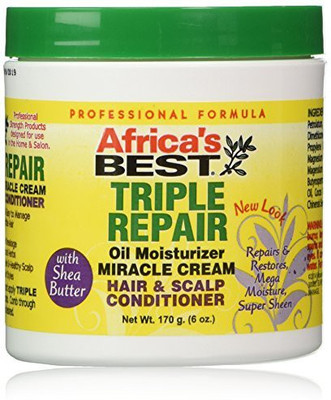 

Africas Best Triple Repair Oil Moisturizer Hair And Scalp Conditioner 6 Ounce Packaging May Vary(177.44 ml)