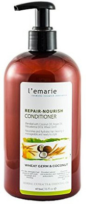 

Lemarie Wheat Germ And Coconut Oil Hair Conditioner W Argan Oil And Macadamia Oil For Dry Damaged Hair And Color Treated Hair(473 ml)