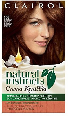

Clairol Natural Instincts Crema Keratina Hair Color Kit Chocolate Brown 5Bz Chocolate Creme(236 ml)