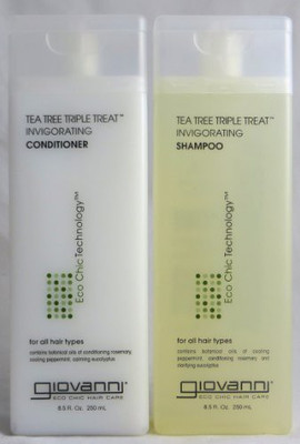 

Giovanni Cosmetics - Eco Chic Tea Tree Triple Treat - Invigorating Shampoo & Conditioner Set 8.5 Ounce(251.38 ml)