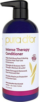 

Pura D'or Intense Therapy Conditioner Repairs Damaged Distressed Over-Processed Hair Infused With & Organic Ingredients(473.18 ml)