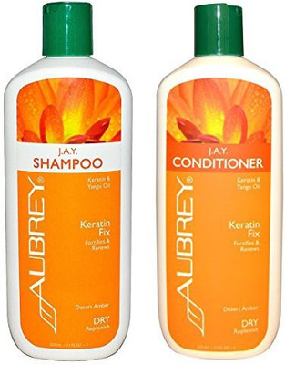 

Aubrey Organics J.A.Y. Shampoo And J.A.Y. Conditioner Bundle With Keratin And Yangu Oil Keratin Fix For DryReplenish 11 Fl Oz 325 Ml Each(325 ml)