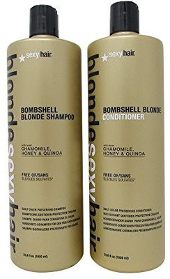 

Sexy Hair Blonde - Sulfate-Free Bombshell Shampoo And Conditioner(999.59 ml)