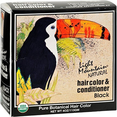 

LIGHT MOUNTAIN Hair Color & Conditioner-Black 4 Oz Powder(118.29 ml)