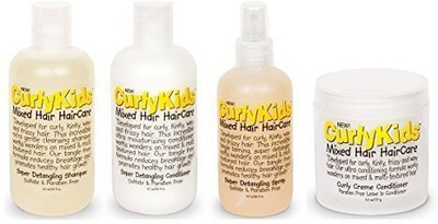 

CurlyKids Mixed Hair Haircare Set Super Detangling Shampoo 8.0 Ounce Conditioner 8.0 Ounce Spray 6.0 Ounce Curly Cr�me Conditioner 6.0 Ounce - 4-Pack(236.59 ml)