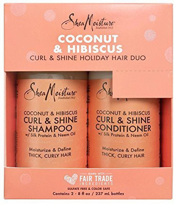 

Shea Moisture Coconut & Hibiscus Shampoo & Conditioner Holiday Kit Pack Of 1(237 ml)