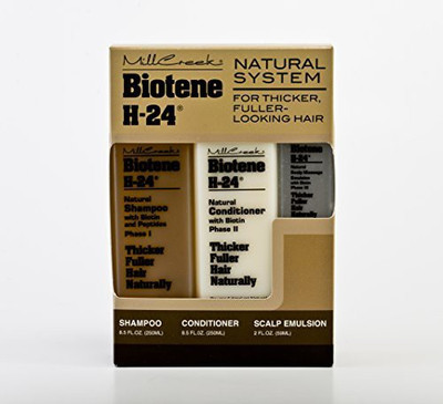 

Mill Creek Botanicals Biotene H-24 Tri Pack Shampoo Conditioner And Emulsion 3 Phase System For Thicker Fuller Hair Naturally(236 ml)
