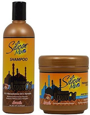 

Silicon Mix Moroccan Argan Oil Shampoo + Hair Treatment 16Oz Set(473.18 ml)