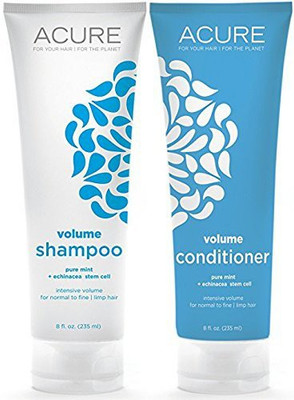 

Acure Organics Pure Mint And Echinacea Stem Cell Volume Natural Shampoo And Conditioner Bundle(236.59 ml)