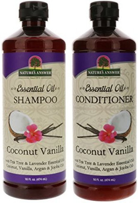 

Natures Answer Answer Essential Oil Shampoo And Conditioner Set Coconut Vanilla(474 ml)