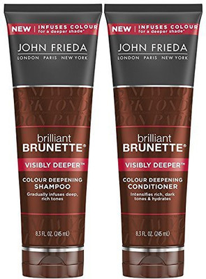 

John Frieda Brilliant Brunette Visibly Deeper Bundle Color Deepening Shampoo & Conditioner 8.3 Ounce Each(245.46 ml)