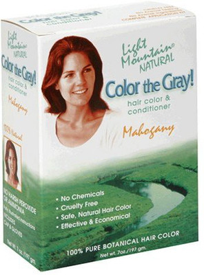 

LIGHT MOUNTAIN Natural Color The Gray! Hair Color & Conditioner Mahogany 7 Oz 197 G Pack Of 2(207.01 ml)