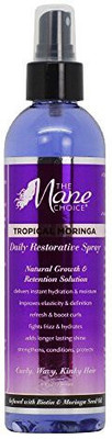 

The Mane Choice Tropical Moringa Daily Restorative Spray - Intense Daily Hair Hydration To Re-Hydrate Define And Re-Shape Your Tresses 8 Ounces 230 Milliliters(236.59 ml)