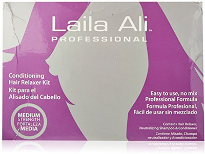 Laila Ali Medium Strength Conditioning Hair Relaxer Kit By For Unisex Set(44.36 ml)