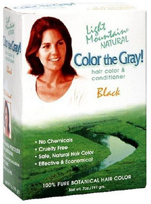 

LIGHT MOUNTAIN Natural Color The Gray! Hair Color & Conditioner Black 7 Oz 197 G Pack Of 2(207.01 ml)