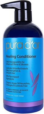

Pura D'or Healing Conditioner Enhances Shine & Reduces Frizz Sulfate Free Gentle Formula With Organic Argan Oil Lavender And Vanilla(473.18 ml)