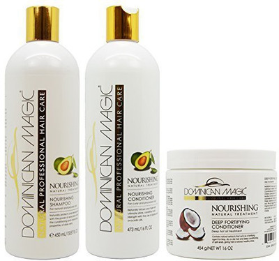 

Dominican Magic Nourishing Shampoo & Conditioner & Deep Fortifying Conditioner Set(473.18 ml)