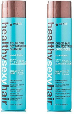 

Sexy Hair Healthy Sexy Soy Moisturizing Color Safe Shampoo & Conditioner Duo 10Oz Each(298.69 ml)