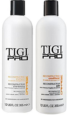 

TIGI Cosmetics Pro Reconstructing Shampoo And Conditioner For Damaged Dry Weak Hair Combo Bundle 1 Shampoo 1 Conditioner(355 ml)