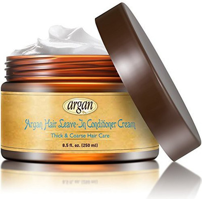 

HY Vitamins Vitamins Leave In Conditioner Cream - Coarse Thick Ethnic Hair Anti Frizz Styling Product With Nourishing Moroccan Argan Oil(250 ml)
