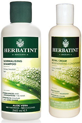 

Herbatint Normalizing Shampoo And Royal Cream Conditioner Bundle With Aloe Vera 8.79 Fl Oz Each(259.95 ml)