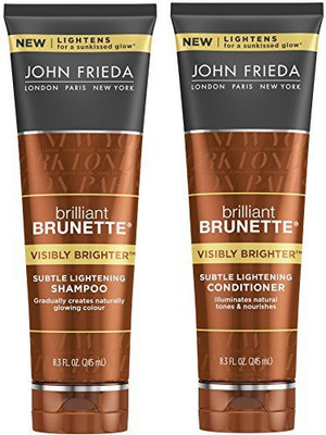 

John Frieda Brilliant Brunette Visibly Brighter Bundle Subtle Lightening Shampoo & Conditioner 8.3 Ounce�Each(245.46 ml)