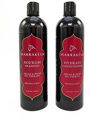 

MARRAKESH Original Shampoo + Conditioner Combo Set With Hemp And Argan Oils For Unisex 25 Oz(739.34 ml)