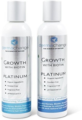 

DermaChange Organic Argan Oil And Biotin Hair Growth Shampoo Conditioner Set - Sulfate Free - Support Regrowth Volumizing & Moisturizing(236 ml)