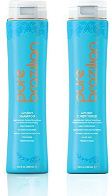 

Pure Brazilian AntiFrizz Daily Shampoo And Conditioner Duo Set Color Safe With Keratin And Cocoa Butter 13.5 Fl Oz Pack Of 2(399.24 ml)
