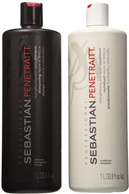 

Sebastian Penetraitt Strengthening And Repair Shampoo & Conditioner Litter Duo Set 33.8 Oz(999.59 ml)