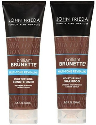 

John Frieda Brilliant Brunette Multi-Tone Revealing Moisturizing Duo Set Shampoo + Conditioner 8.45 Ounce 1 Each(249.9 ml)
