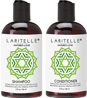 

Laritelle Organic Travel Size Shampoo 2 Oz + Travel Size Conditioner 2 Oz(59.15 ml)