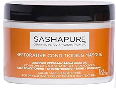 

Sashapure Masque Restorative 8 Ounce Jar Sulfate-Free 236Ml For DryDamaged Color Treated Hair Textures(236.59 ml)