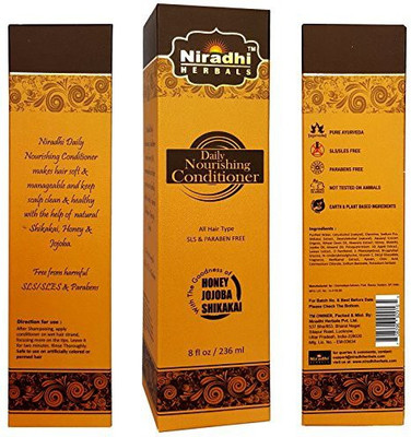

Niradhi Herbals Daily Nourishing Conditioner By - SlsSlesParabens Free - With Honey Jojoba & Shikakai - All Hair Type - 8 Fl.Oz.(236 ml)
