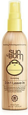 

Sun Bum Revitalizing 3-In-1 Leave-In Hair Conditioner Spray 4 Oz Spray Bottle 1 Count Detangler Uv Protection Paraben Free Gluten Free Vegan Color Safe(118.29 ml)