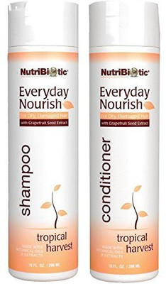 

Nutribiotic Everyday Nourish Tropical Harvest Shampoo And Conditioner Bundle With Grapefruit Seed Extract Citric Acid Tea Tree Oil And Sunflower Seed Oil(236 ml)