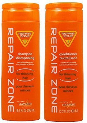 

Hayashi Repair Zone Shampoo & Conditioner Revitalisant For Thinning Hair 13.3Oz Duo Set(97.59 ml)