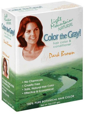 

LIGHT MOUNTAIN Natural Color The Gray! Hair Color & Conditioner Dark Brown 7 Oz Pack Of 2(207.01 ml)
