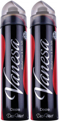 

VANESA DESIRE Deodorant Spray - For Women(300 ml, Pack of 2)