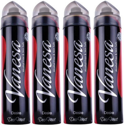 

VANESA DESIRE Deodorant Spray - For Women(600 ml, Pack of 4)