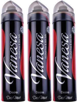 

VANESA DESIRE Deodorant Spray - For Women(450 ml, Pack of 3)