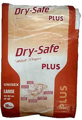 

dry safe plus large size Adult Diapers - L