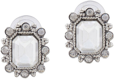 Dzinetrendz Victorian Inspired Design Cubic Zirconia Brass Stud Earring Cubic Zirconia Brass Stud Earring