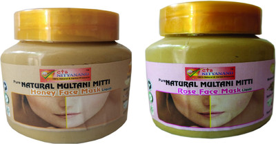 

CTS NITYANAND PURE NATURAL MULTANI MITTI HOUNY FACE MASK AND ROSE FACE MASK / PACK(218 g)