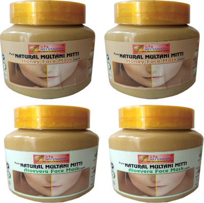 

CTS NITYANAND PURE NATURAL MULTANI MITTI ( ALO VERA FACE MASK PACK 2 AND HOUNY FACE MASK PACK 2 )(222 g)