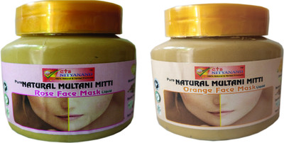

CTS NITYANAND PURE NATURAL MULTANI MITTI OREANGE FACE MASK AND ROSE FACE MASK / PACK(215 g)